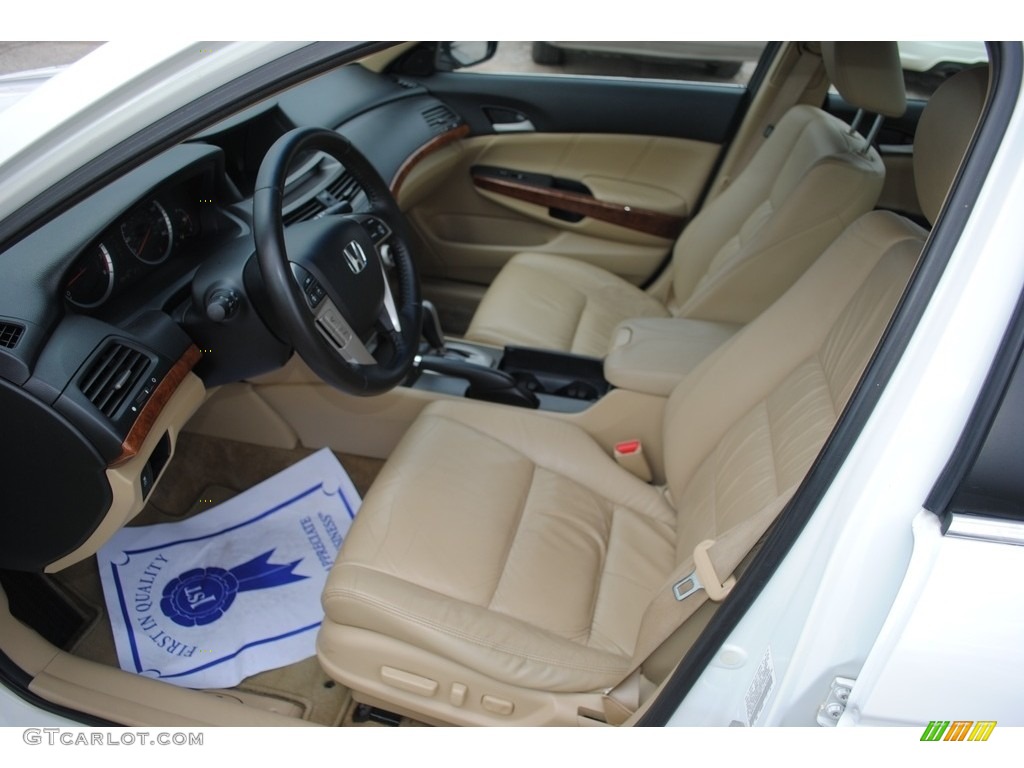 2011 Accord EX-L V6 Sedan - White Diamond Pearl / Ivory photo #11