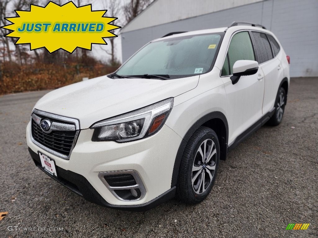 2020 Forester 2.5i Limited - Crystal White Pearl / Gray photo #1