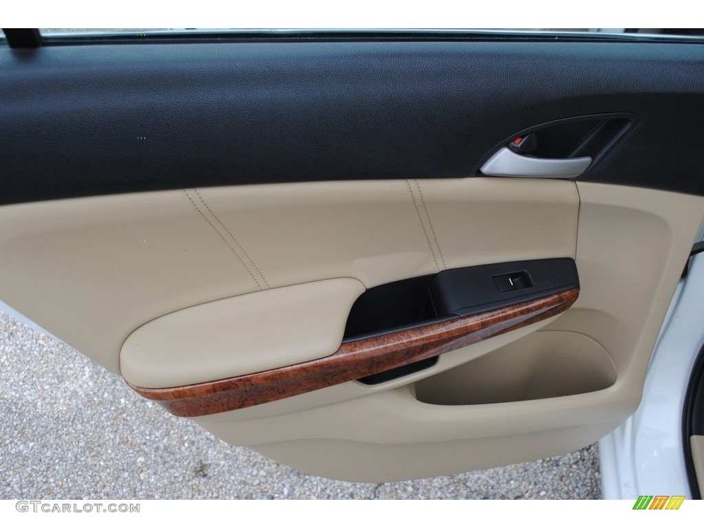 2011 Accord EX-L V6 Sedan - White Diamond Pearl / Ivory photo #23