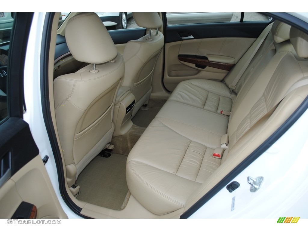 2011 Accord EX-L V6 Sedan - White Diamond Pearl / Ivory photo #24