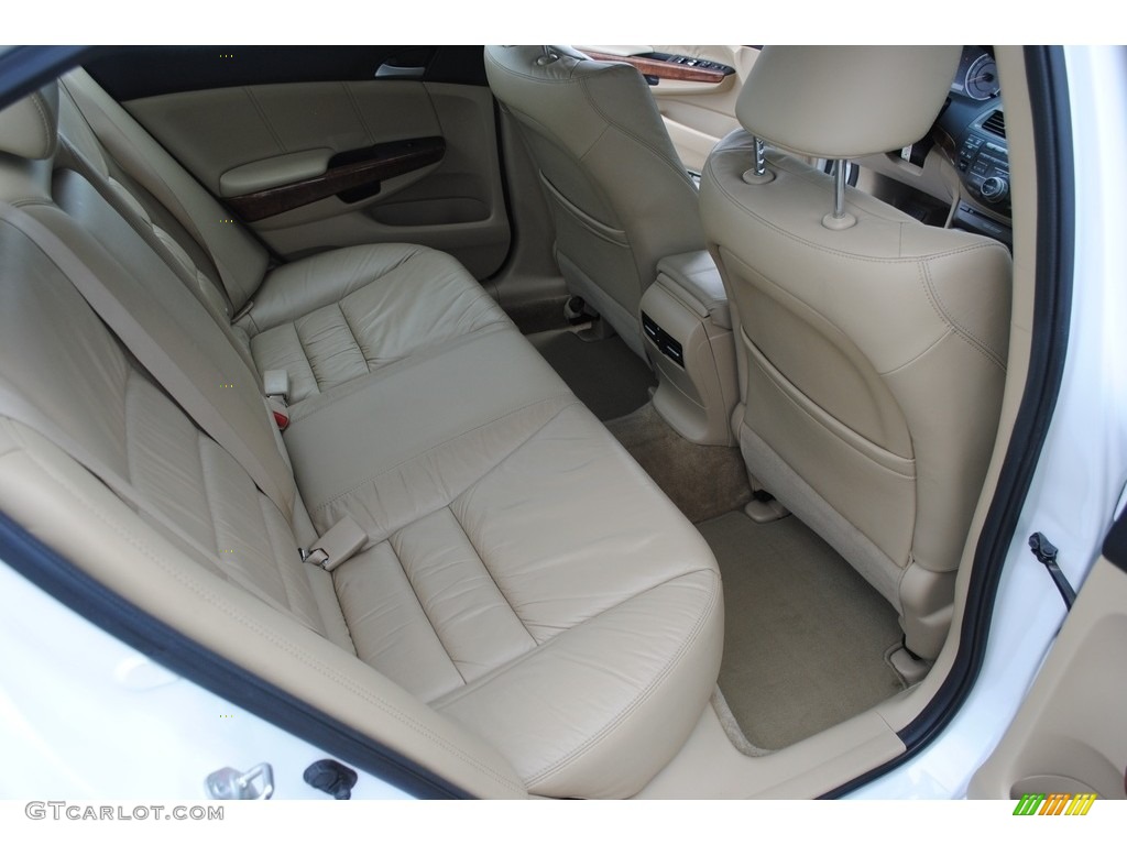 2011 Accord EX-L V6 Sedan - White Diamond Pearl / Ivory photo #27