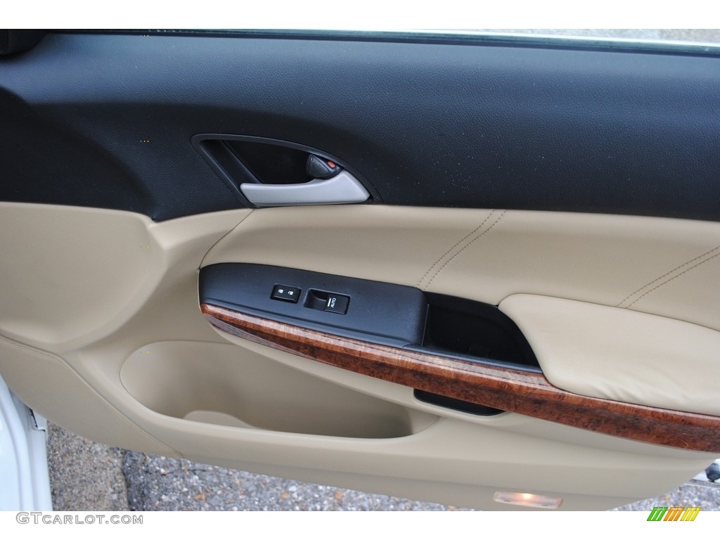 2011 Accord EX-L V6 Sedan - White Diamond Pearl / Ivory photo #28