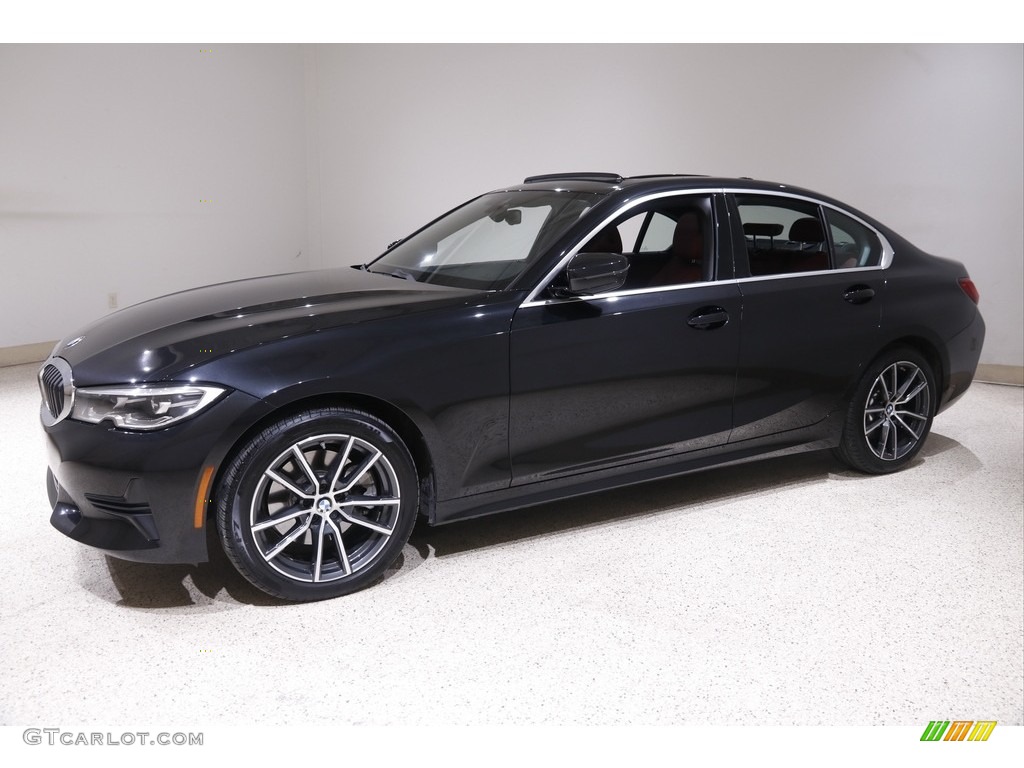 2022 3 Series 330i xDrive Sedan - Black Sapphire Metallic / Tacora Red photo #3