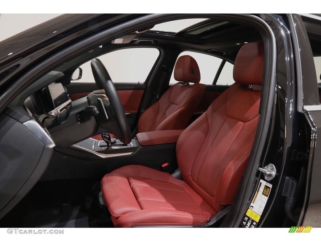 2022 3 Series 330i xDrive Sedan - Black Sapphire Metallic / Tacora Red photo #5