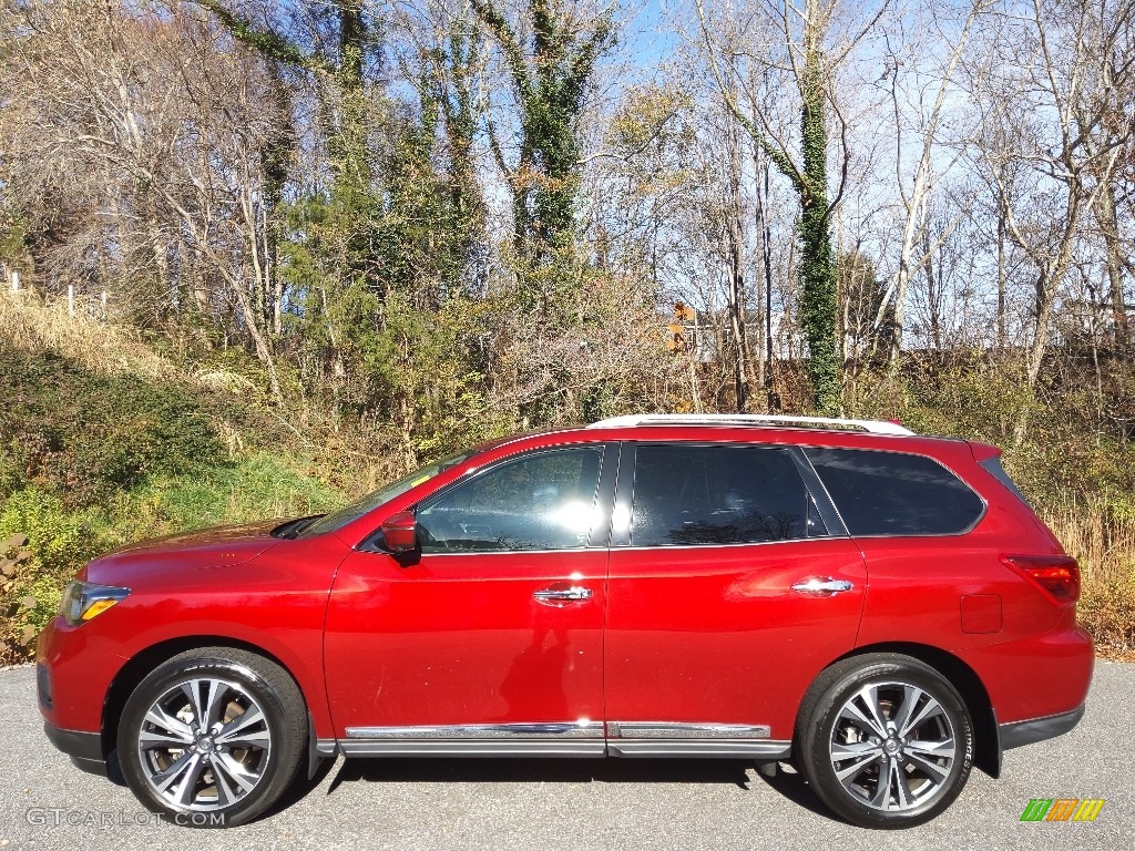 2020 Pathfinder Platinum 4x4 - Scarlet Ember Tintcoat / Charcoal photo #1