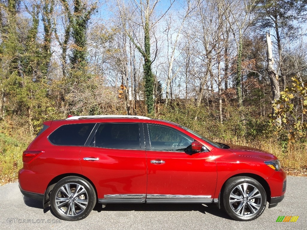 Scarlet Ember Tintcoat 2020 Nissan Pathfinder Platinum 4x4 Exterior Photo #145227366