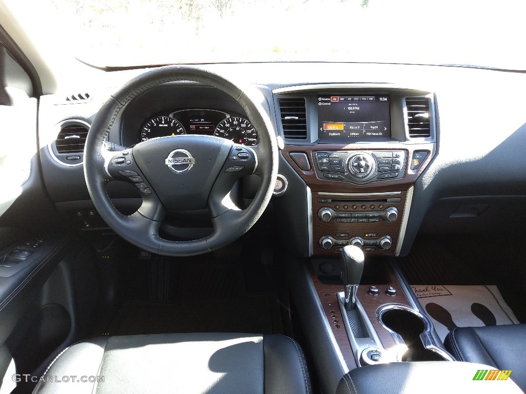 2020 Nissan Pathfinder Platinum 4x4 Charcoal Dashboard Photo #145227516