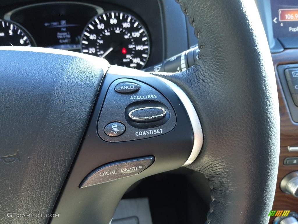 2020 Nissan Pathfinder Platinum 4x4 Charcoal Steering Wheel Photo #145227648