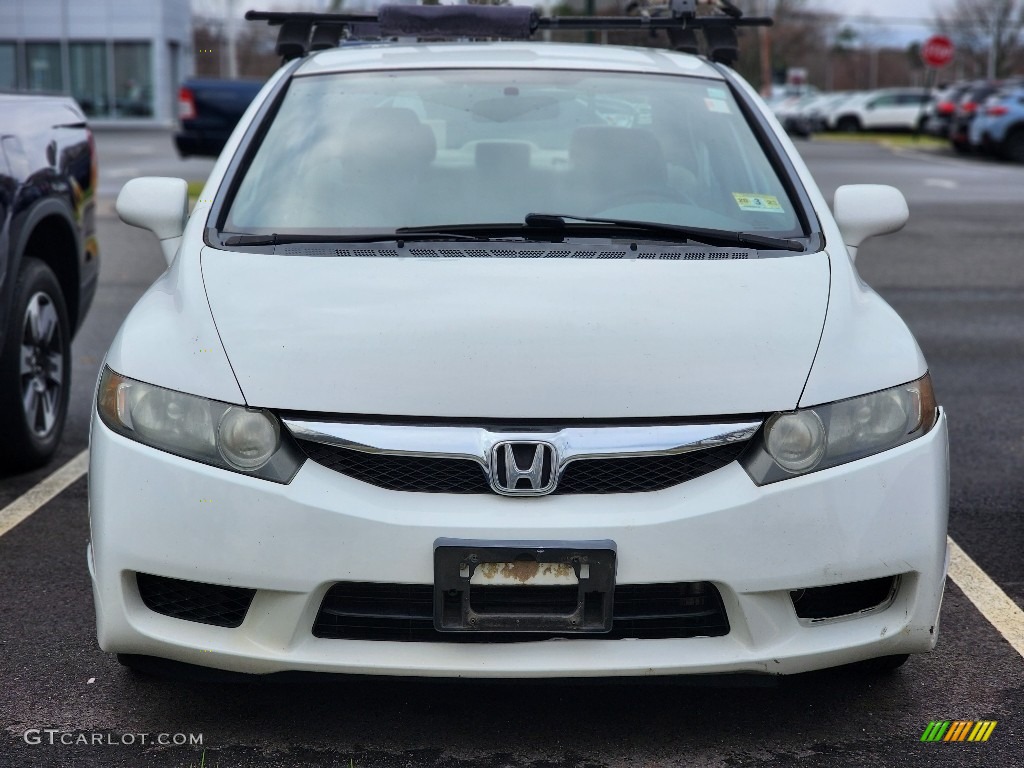 2010 Civic LX Sedan - Taffeta White / Gray photo #2