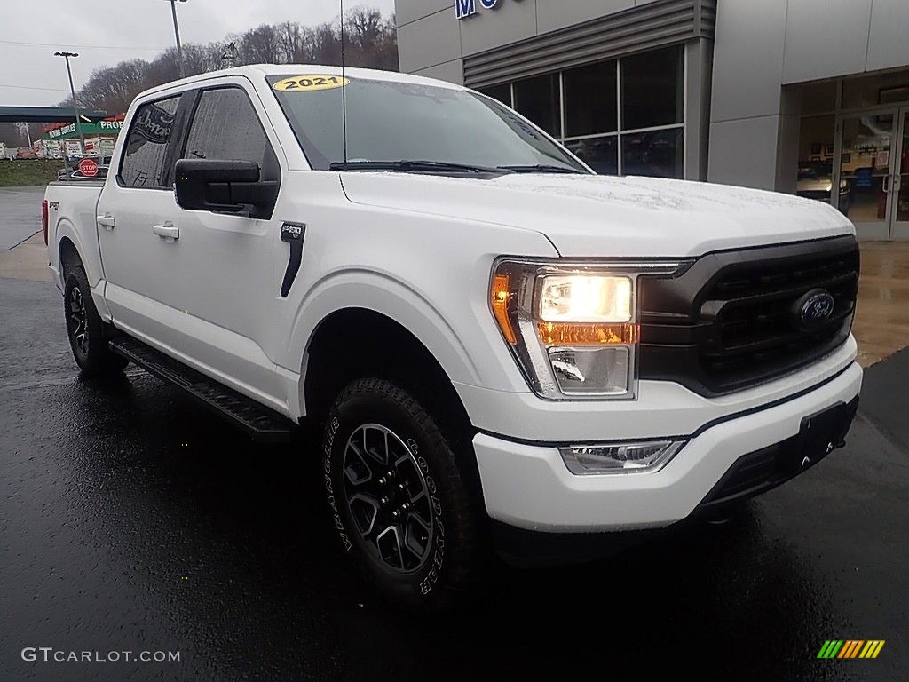 Oxford White 2021 Ford F150 XLT SuperCrew 4x4 Exterior Photo #145232852