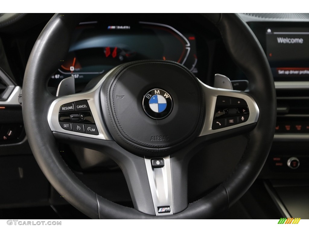 2021 BMW 3 Series M340i xDrive Sedan Black Steering Wheel Photo #145234166