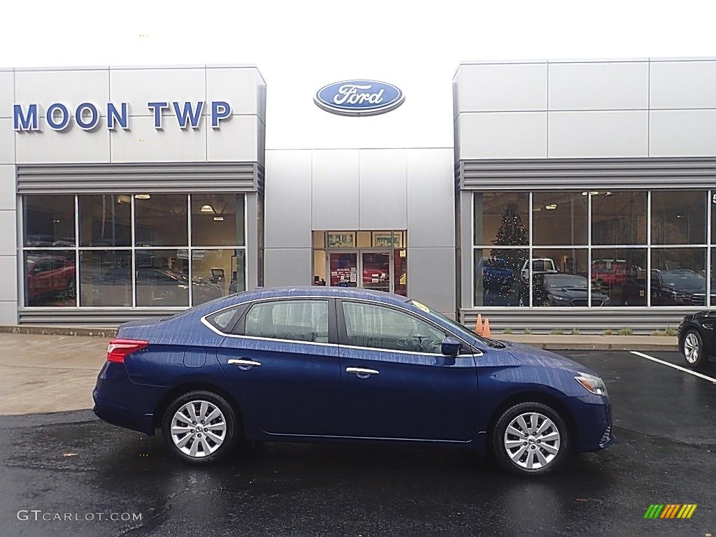 2016 Sentra SV - Deep Blue Pearl / Marble Gray photo #1