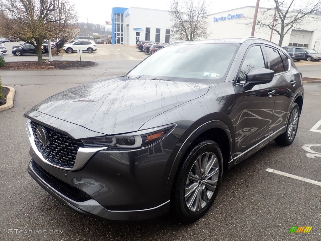 2023 CX-5 Turbo Signature AWD - Machine Gray Metallic / Caturra Brown photo #7