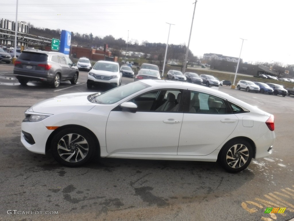 2017 Civic EX Sedan - White Orchid Pearl / Ivory photo #7