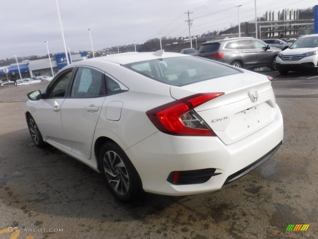 2017 Civic EX Sedan - White Orchid Pearl / Ivory photo #8
