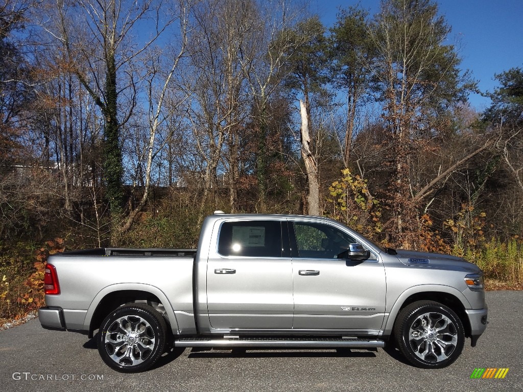 Billet Silver Metallic 2022 Ram 1500 Limited Longhorn Crew Cab 4x4 Exterior Photo #145237912