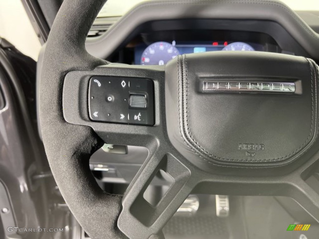 2023 Land Rover Defender 110 V8 Ebony Steering Wheel Photo #145239143