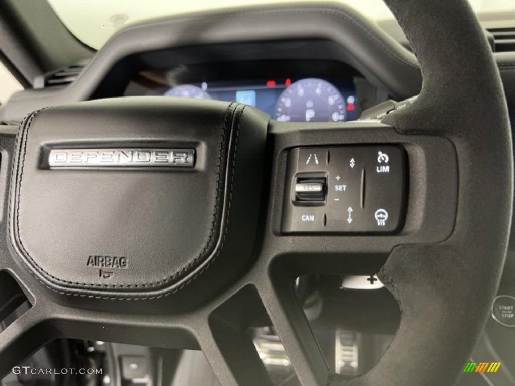 2023 Land Rover Defender 110 V8 Ebony Steering Wheel Photo #145239161