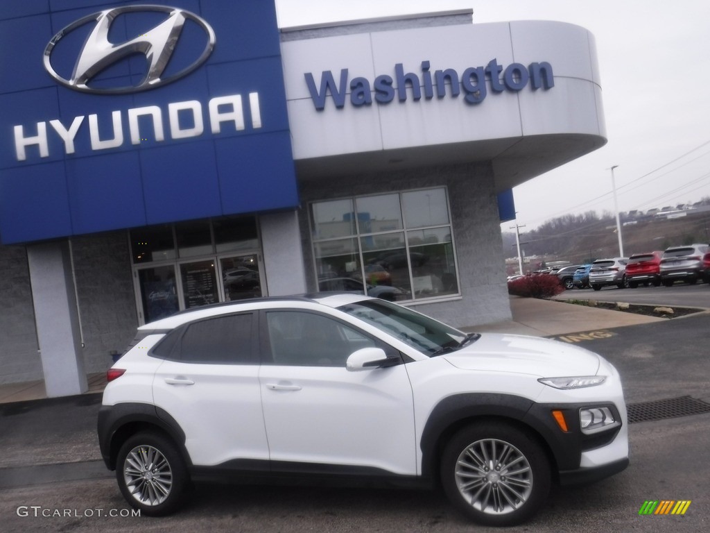 2018 Kona SEL AWD - Chalk White / Black photo #2