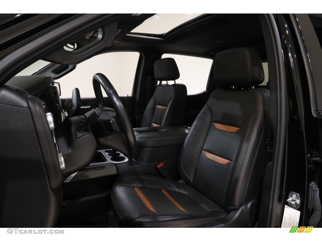 Jet Black Interior 2020 GMC Sierra 1500 AT4 Crew Cab 4WD Photo #145241666