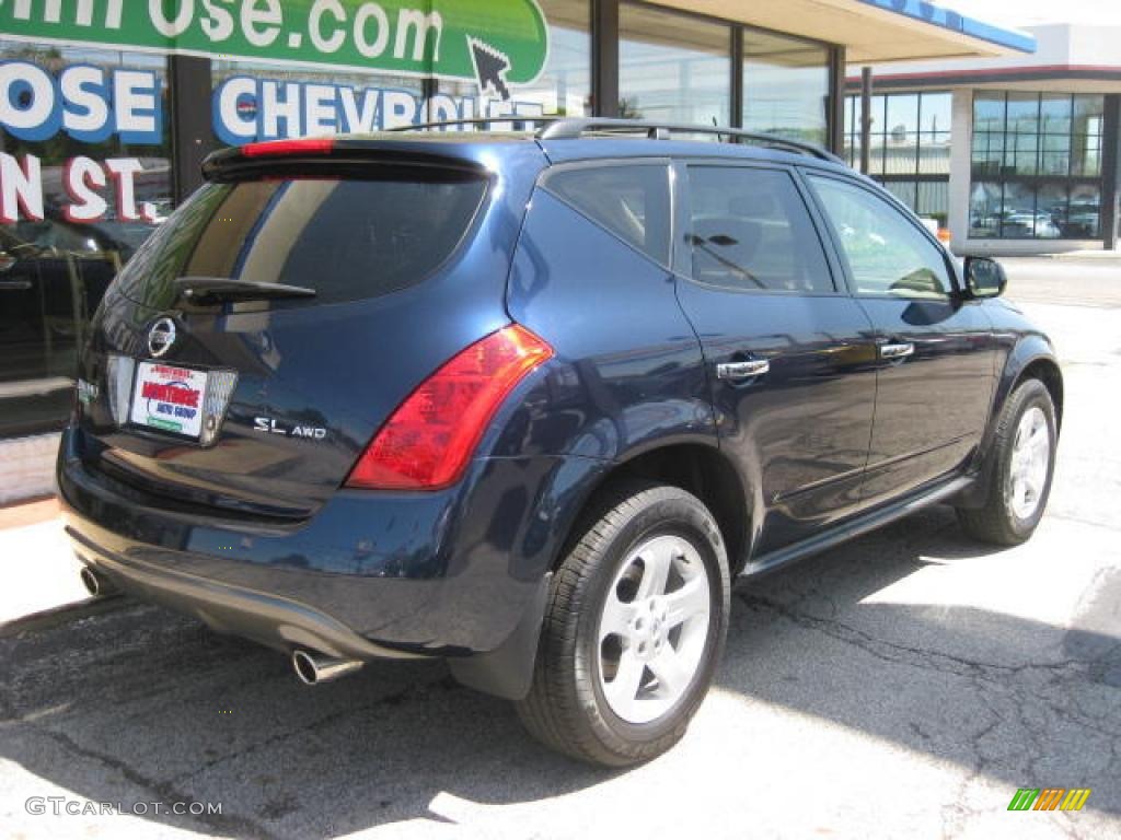 2005 Murano SL AWD - Midnight Blue Pearl / Charcoal photo #3