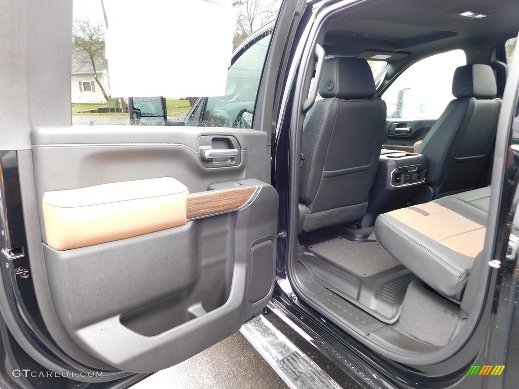 2023 Chevrolet Silverado 3500HD High Country Crew Cab 4x4 Jet Black/Umber Door Panel Photo #145244625
