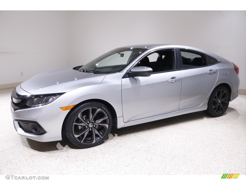 Lunar Silver Metallic 2021 Honda Civic Sport Sedan Exterior Photo #145245279