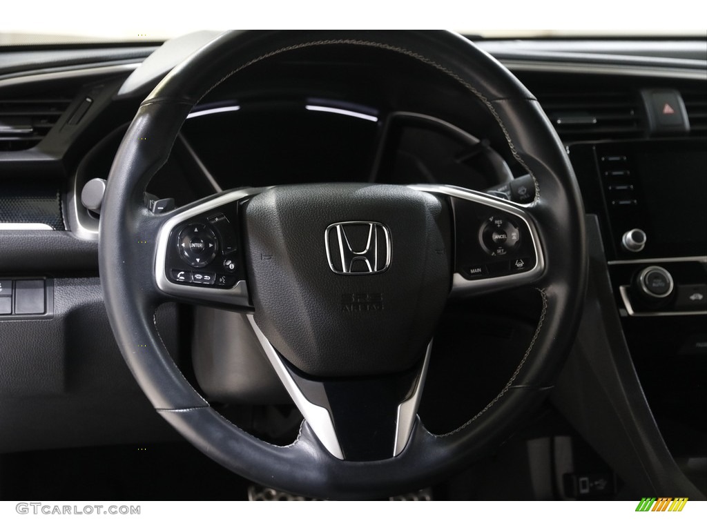 2021 Honda Civic Sport Sedan Black Steering Wheel Photo #145245332