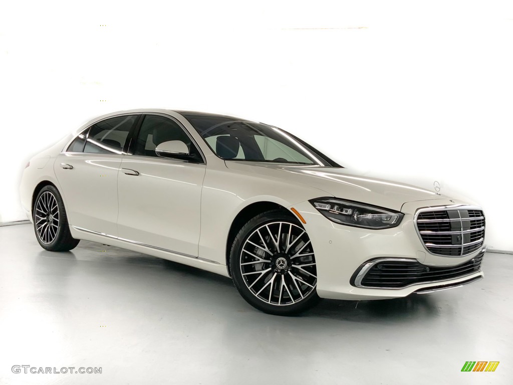 2021 S 580 4Matic Sedan - designo Diamond White Metallic / Black photo #2