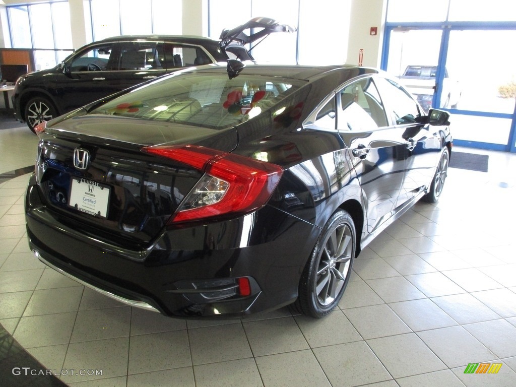 2020 Civic EX Sedan - Crystal Black Pearl / Black photo #7