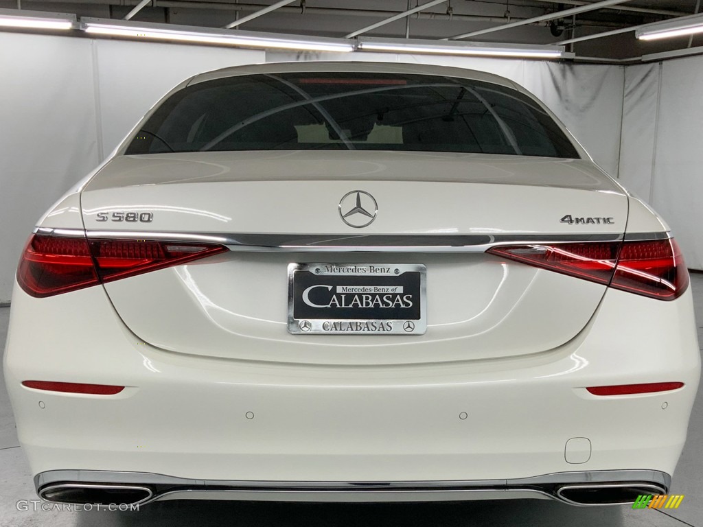 2021 S 580 4Matic Sedan - designo Diamond White Metallic / Black photo #7
