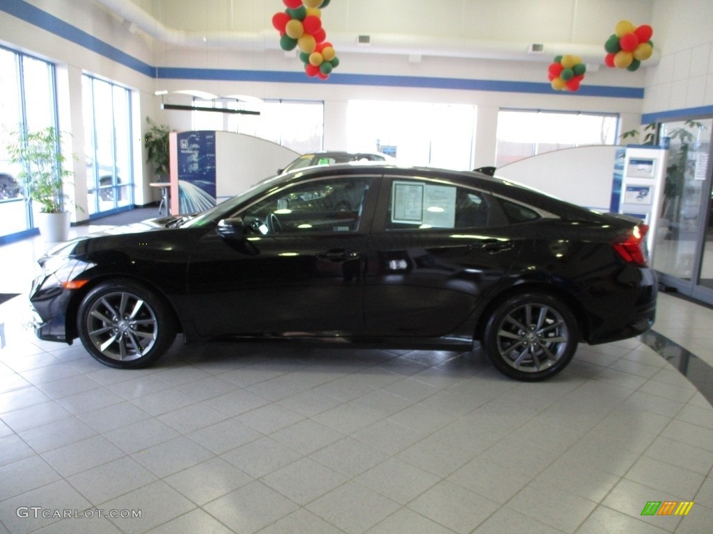 2020 Civic EX Sedan - Crystal Black Pearl / Black photo #10