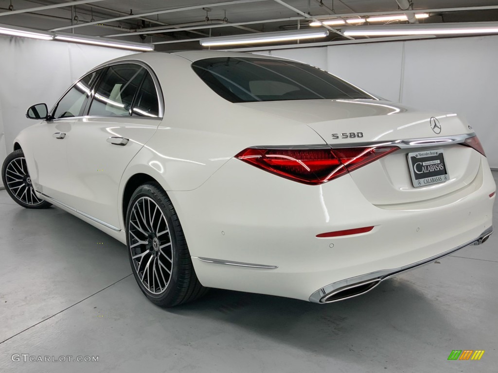 2021 S 580 4Matic Sedan - designo Diamond White Metallic / Black photo #13