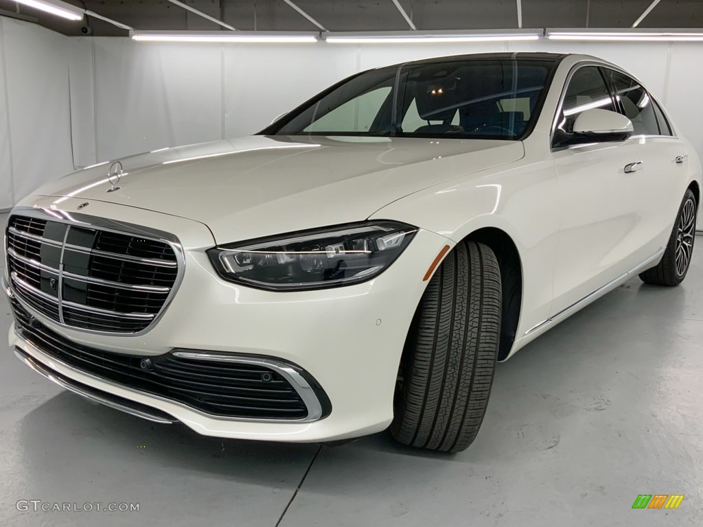 2021 S 580 4Matic Sedan - designo Diamond White Metallic / Black photo #14