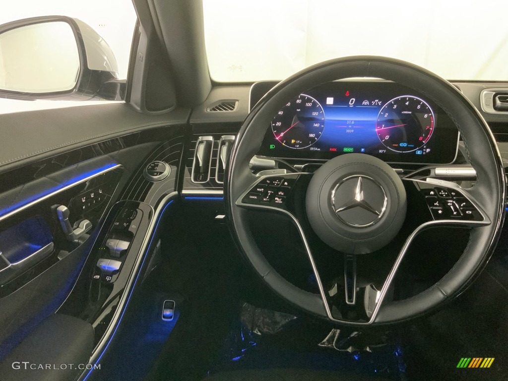 2021 S 580 4Matic Sedan - designo Diamond White Metallic / Black photo #24