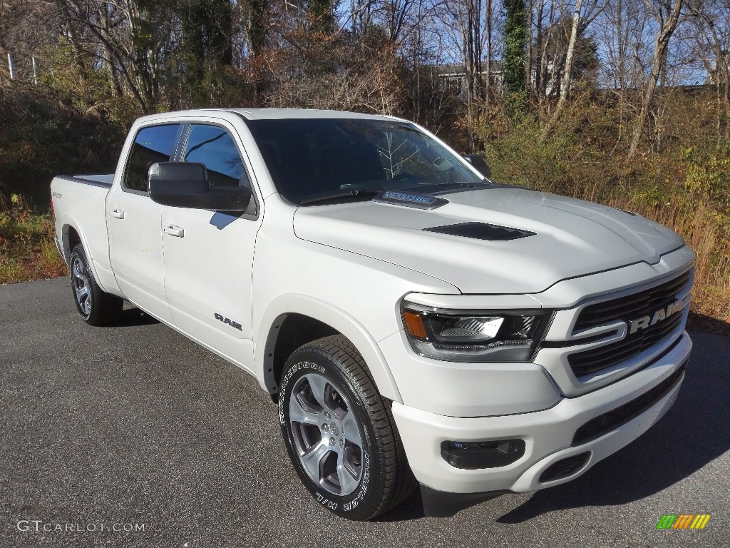 2022 1500 Laramie Crew Cab 4x4 - Ivory White Tri-Coat Pearl / Black photo #4