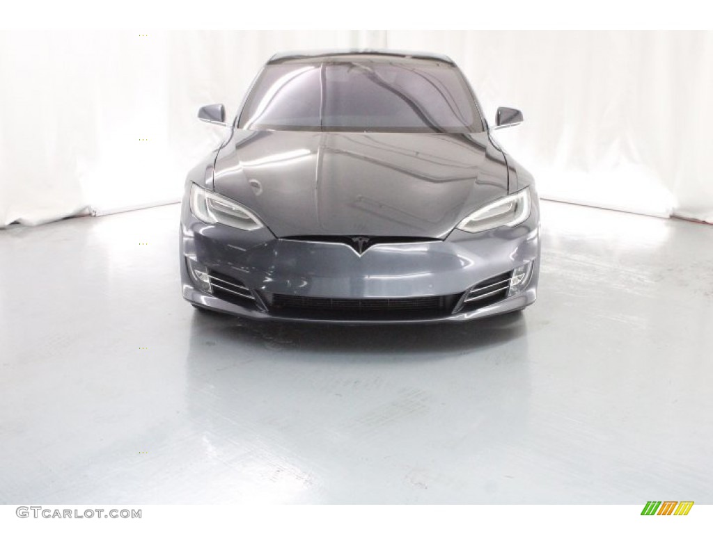 2019 Model S 75D - Midnight Silver Metallic / Black photo #2
