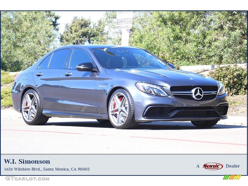 2016 C 63 AMG Sedan - Steel Grey Metallic / Black photo #1