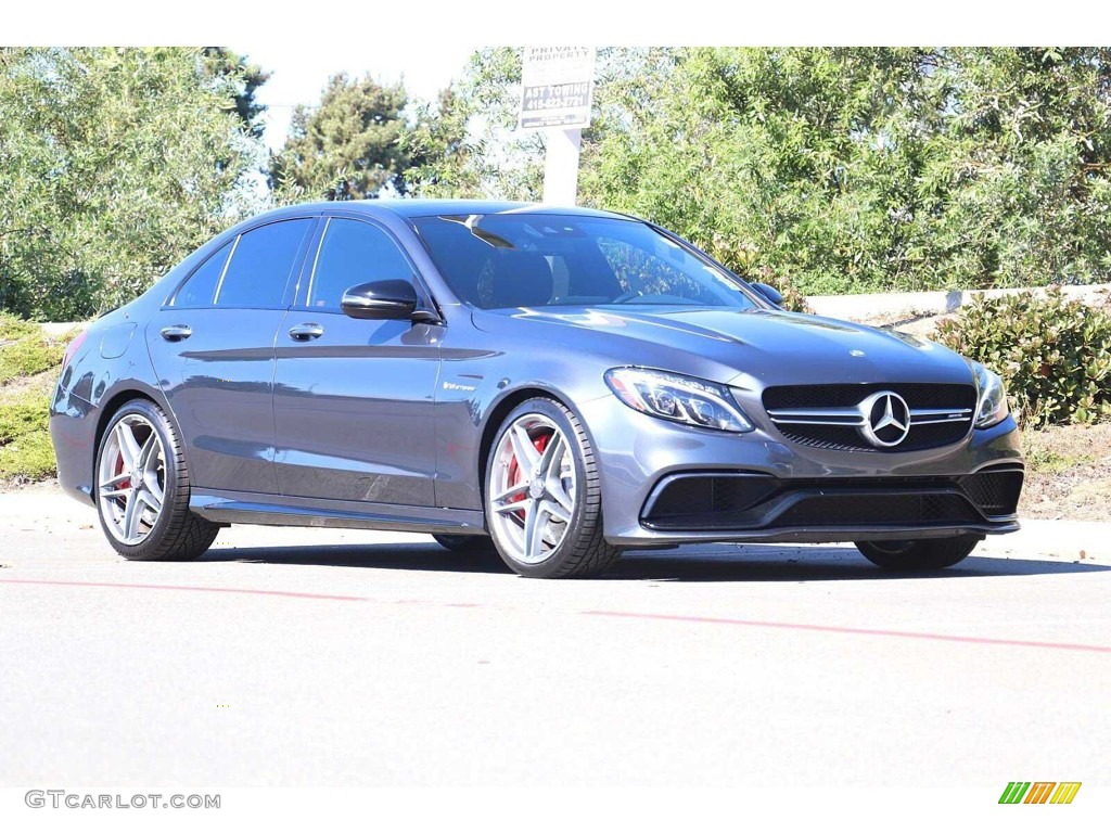 2016 C 63 AMG Sedan - Steel Grey Metallic / Black photo #2