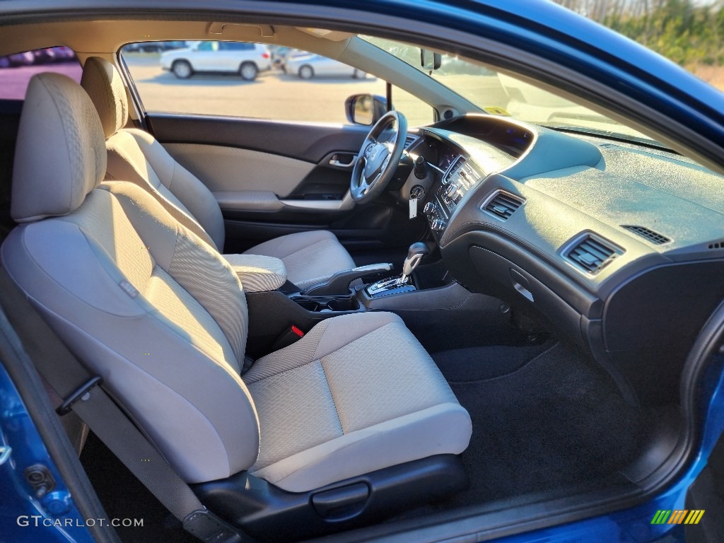 2015 Civic LX Coupe - Dyno Blue Pearl / Gray photo #14