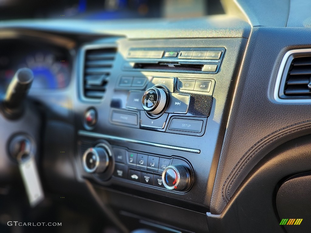 2015 Civic LX Coupe - Dyno Blue Pearl / Gray photo #15