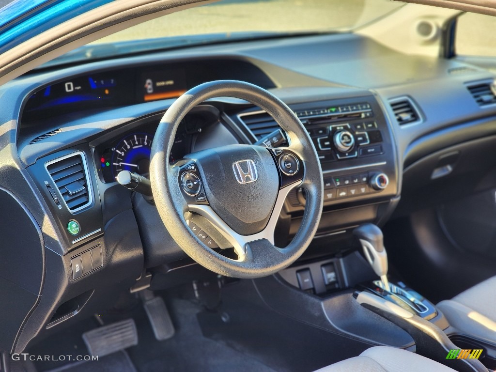 2015 Civic LX Coupe - Dyno Blue Pearl / Gray photo #18