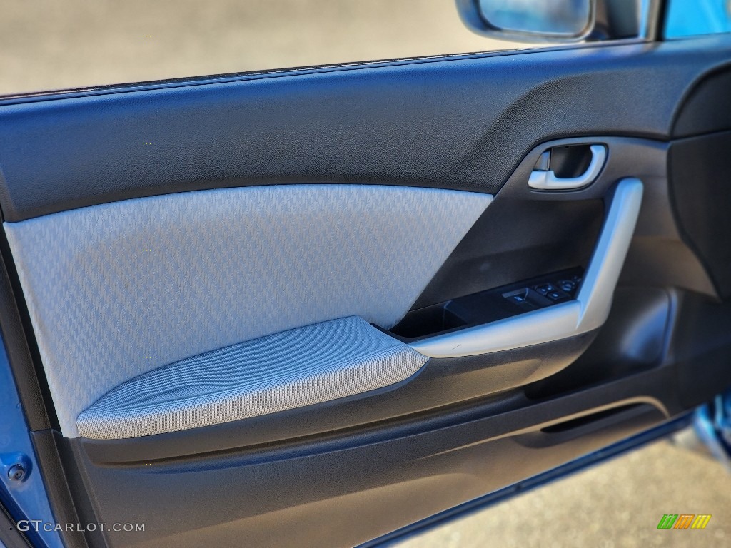 2015 Civic LX Coupe - Dyno Blue Pearl / Gray photo #19