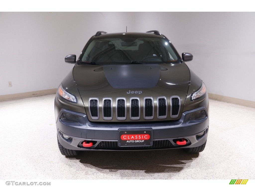 2015 Cherokee Trailhawk 4x4 - ECO Green Pearl / Trailhawk Black photo #2