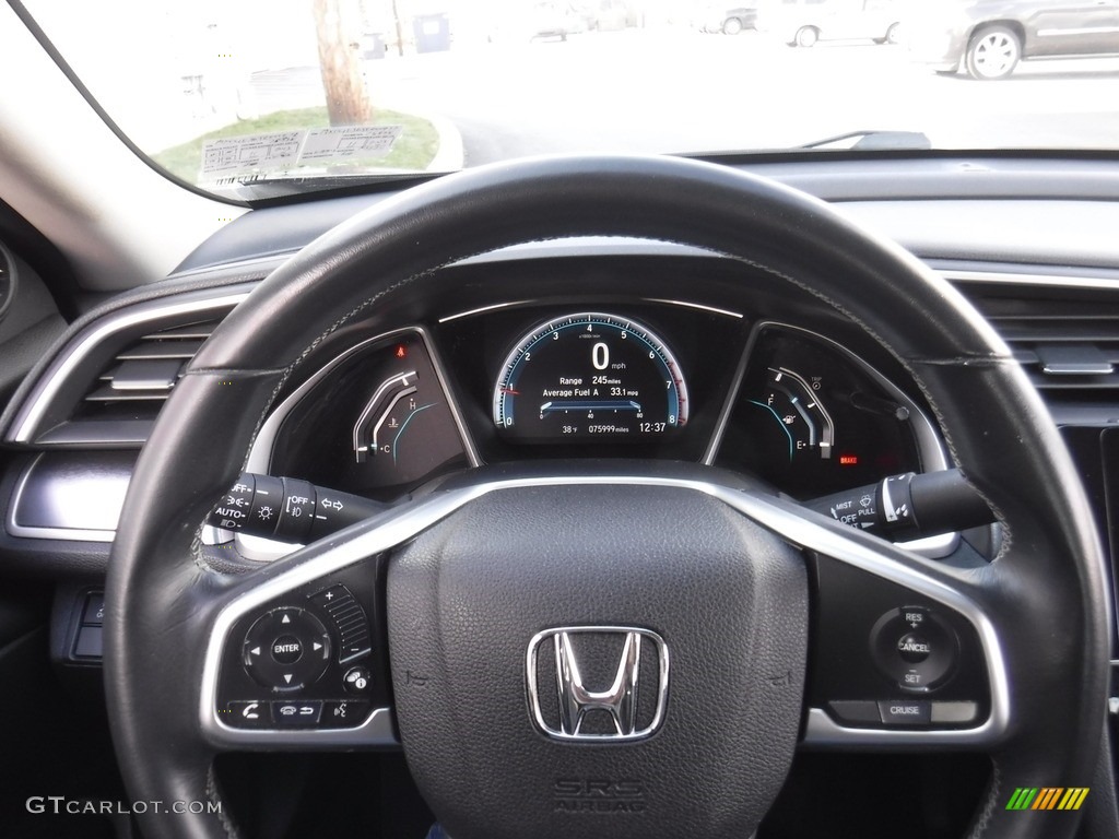 2018 Honda Civic EX-T Sedan Black Steering Wheel Photo #145255965