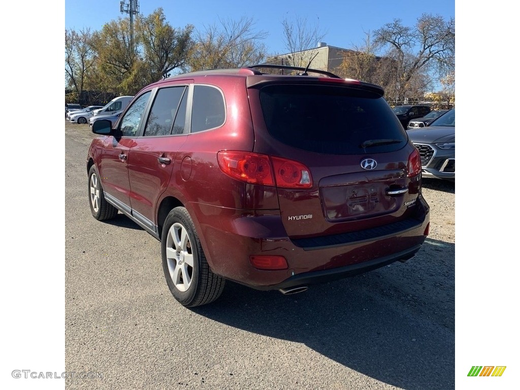 2008 Santa Fe Limited 4WD - Dark Cherry Red / Beige photo #5