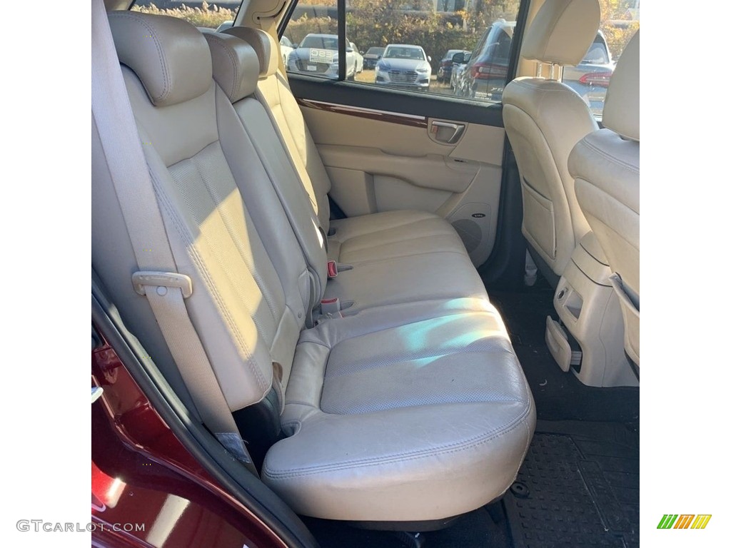 2008 Santa Fe Limited 4WD - Dark Cherry Red / Beige photo #10