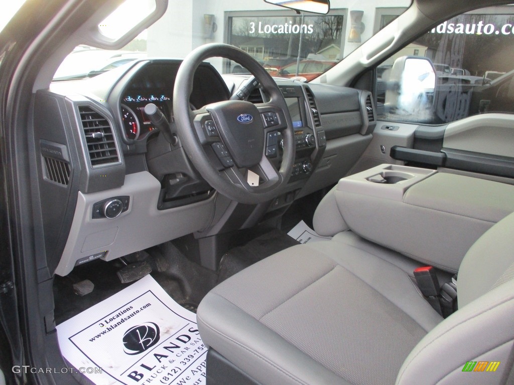 Medium Earth Gray Interior 2021 Ford F350 Super Duty XL Regular Cab 4x4 Photo #145257573