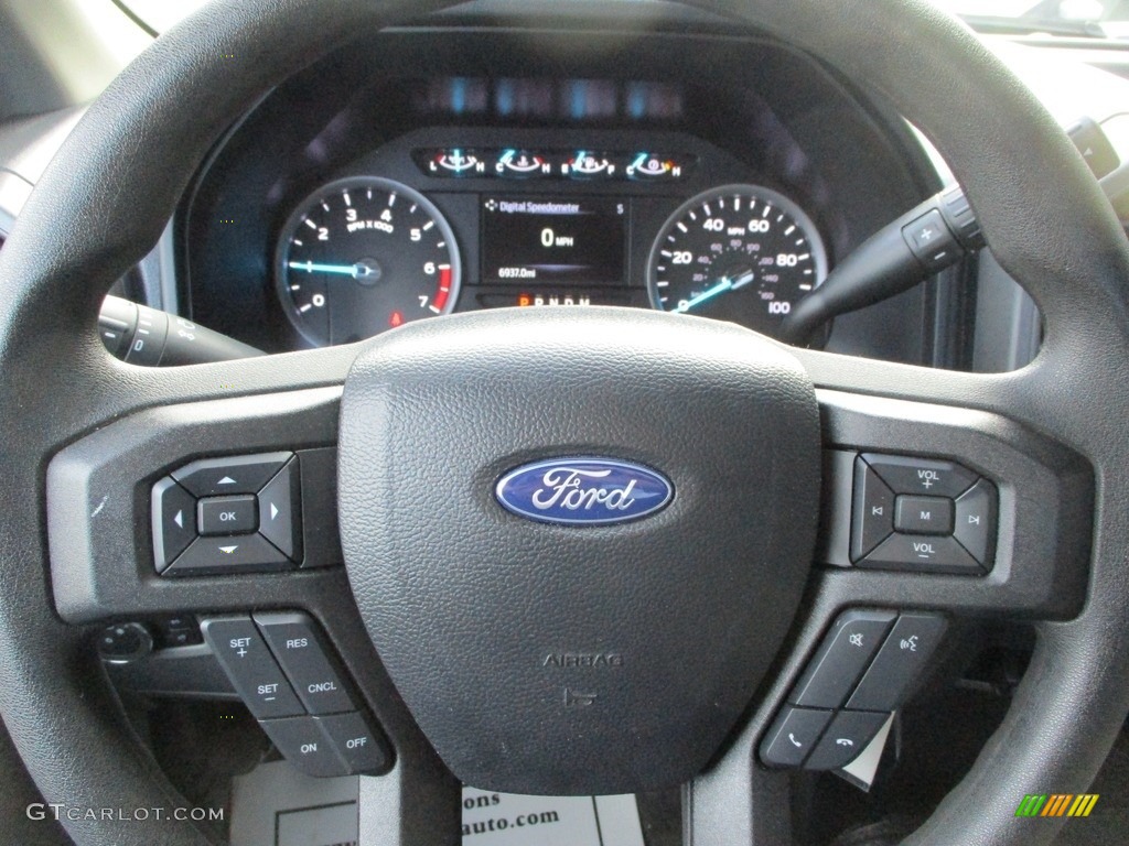 2021 Ford F350 Super Duty XL Regular Cab 4x4 Medium Earth Gray Steering Wheel Photo #145257618