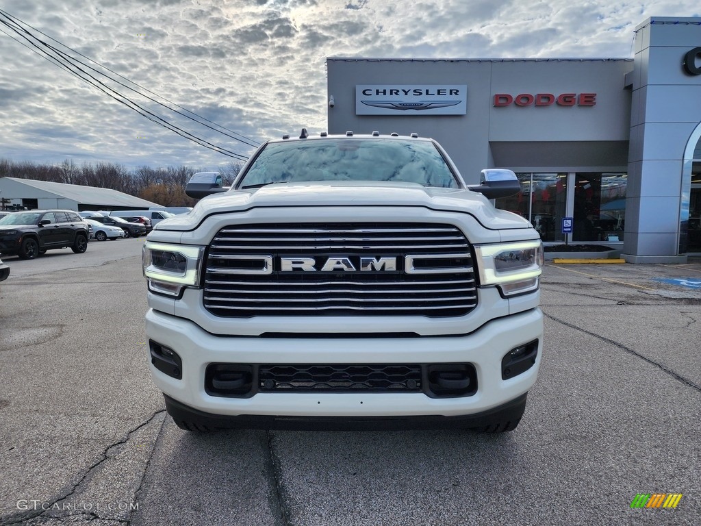 2022 2500 Laramie Crew Cab 4x4 - Pearl White / Black photo #7